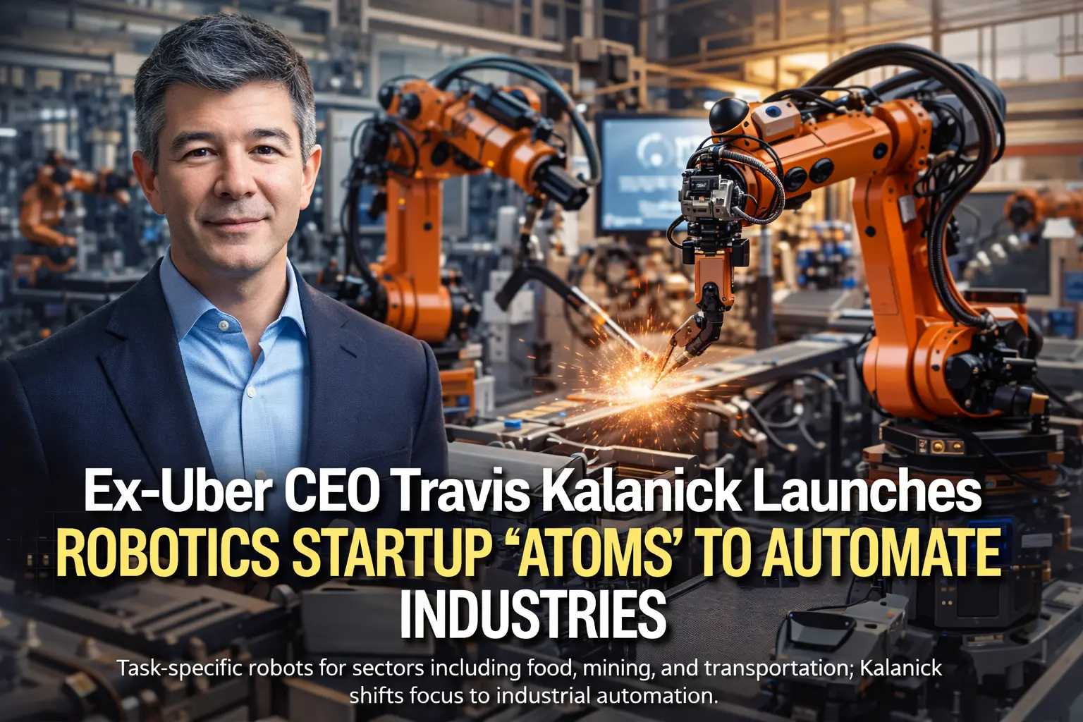 Ex-Uber CEO Travis Kalanick Launches Robotics Startup “Atoms” to Automate Industries
