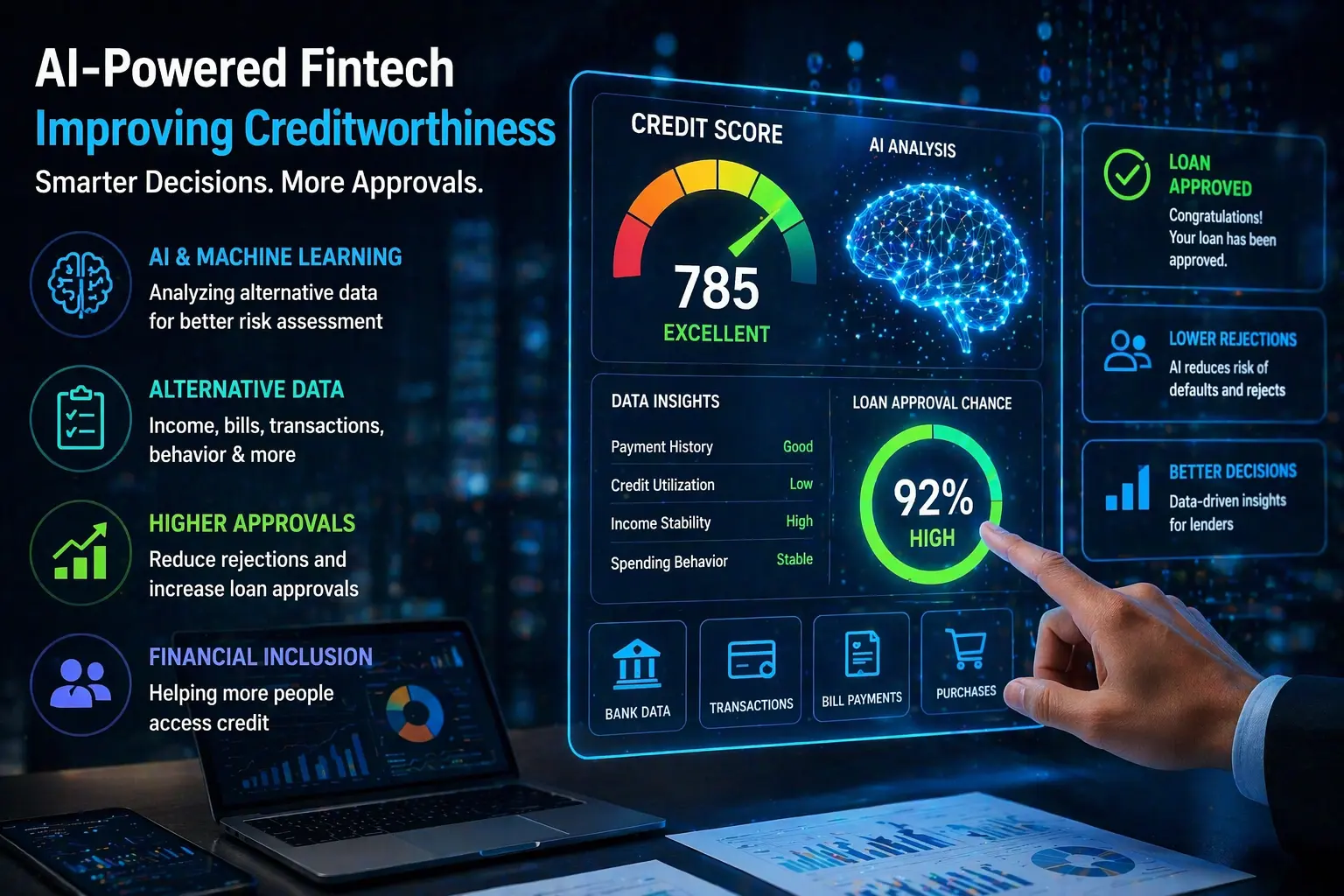 Fintech Companies Use AI to Improve Credit Scores and Reduce Loan Rejections