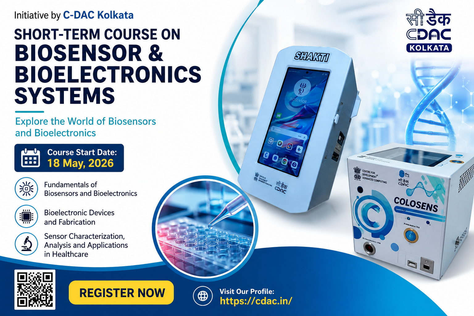 C-DAC Kolkata Launches Short-Term Course on Biosensor and Bioelectronics Systems for 2026