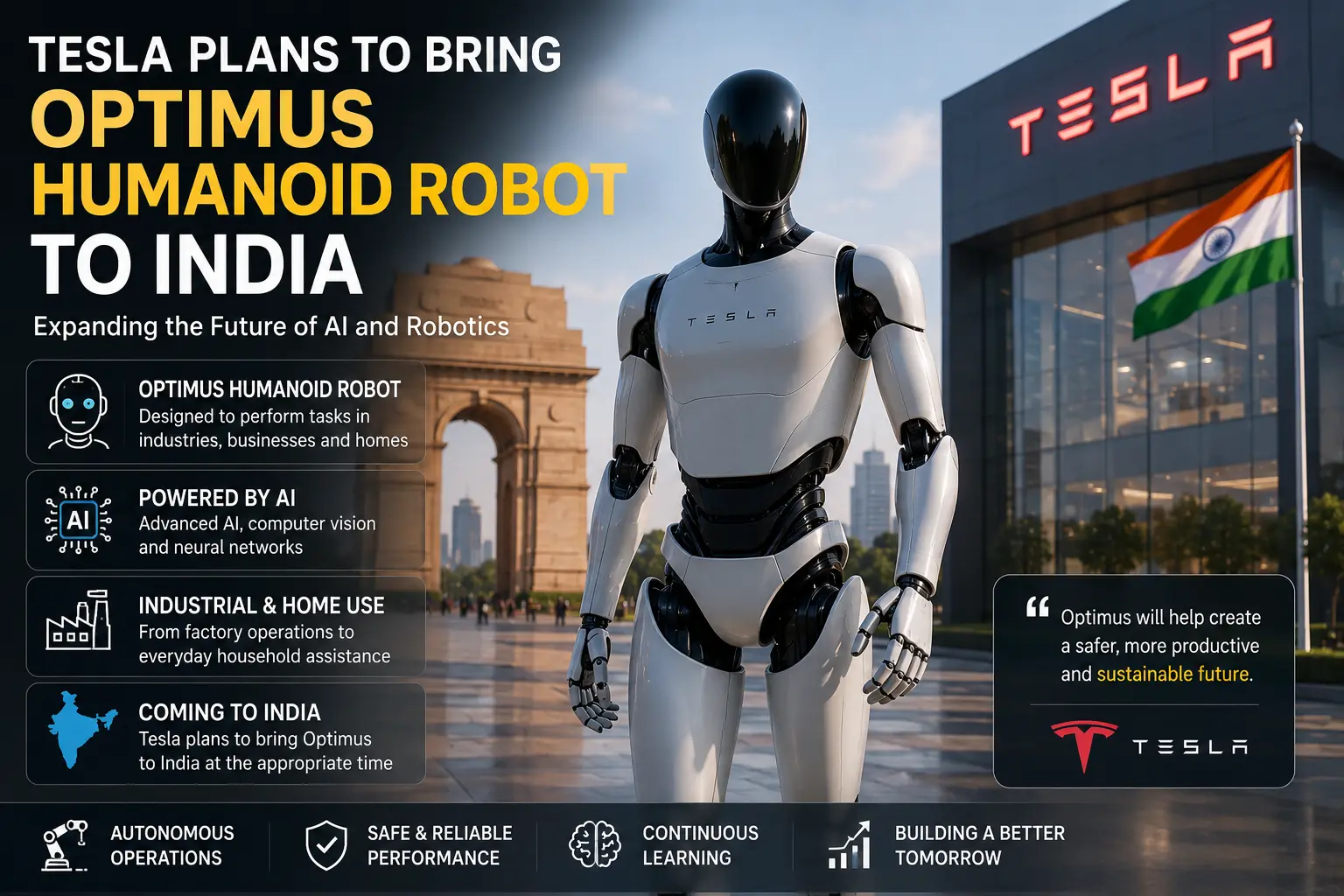 Tesla Plans to Bring Optimus Humanoid Robot to India, Expanding Its AI and Robotics Vision